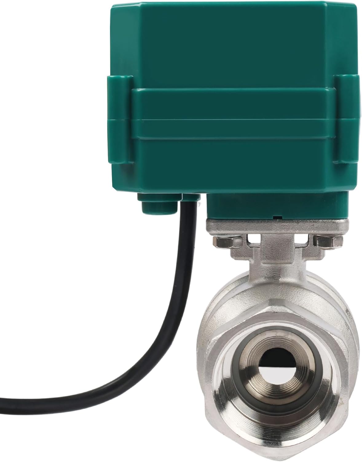 U.S. SOLID Válvula de bola motorizada sólida estadounidense de 1-1/4", 110 V CA, acero inoxidable, retorno automático, normalmente cerrada, con enchufe estadounidense JFMSV20004