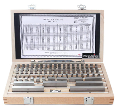 Accusize 0087-2160 - Juego de bloques de calibración métrica, grado 2, estándar alemán Din861 con certificado Mfg, 0087-2160