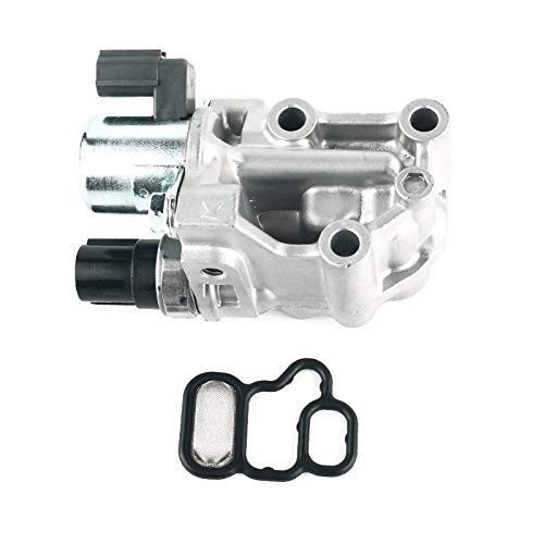15810-RAA-A03 VTEC Válvula de bobina solenoide con interruptor de presión de aceite y junta – Compatible con Honda Accord, CR-V, Element, Civic Si, Acura RSX – Reemplaza 15810-PNE-G01 15810-PPA-A01 15810-RAA-A01