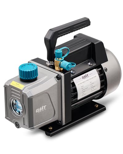 Orion Motor Tech Bomba de vacío, bomba de vacío de una sola etapa HVAC de 3.5 cfm 1/4 hp para R12 R22 R134a R410a R502, kit de bomba de vacío de CA automática para desgasificación de resina de aire ‎VPH-AN01-LB