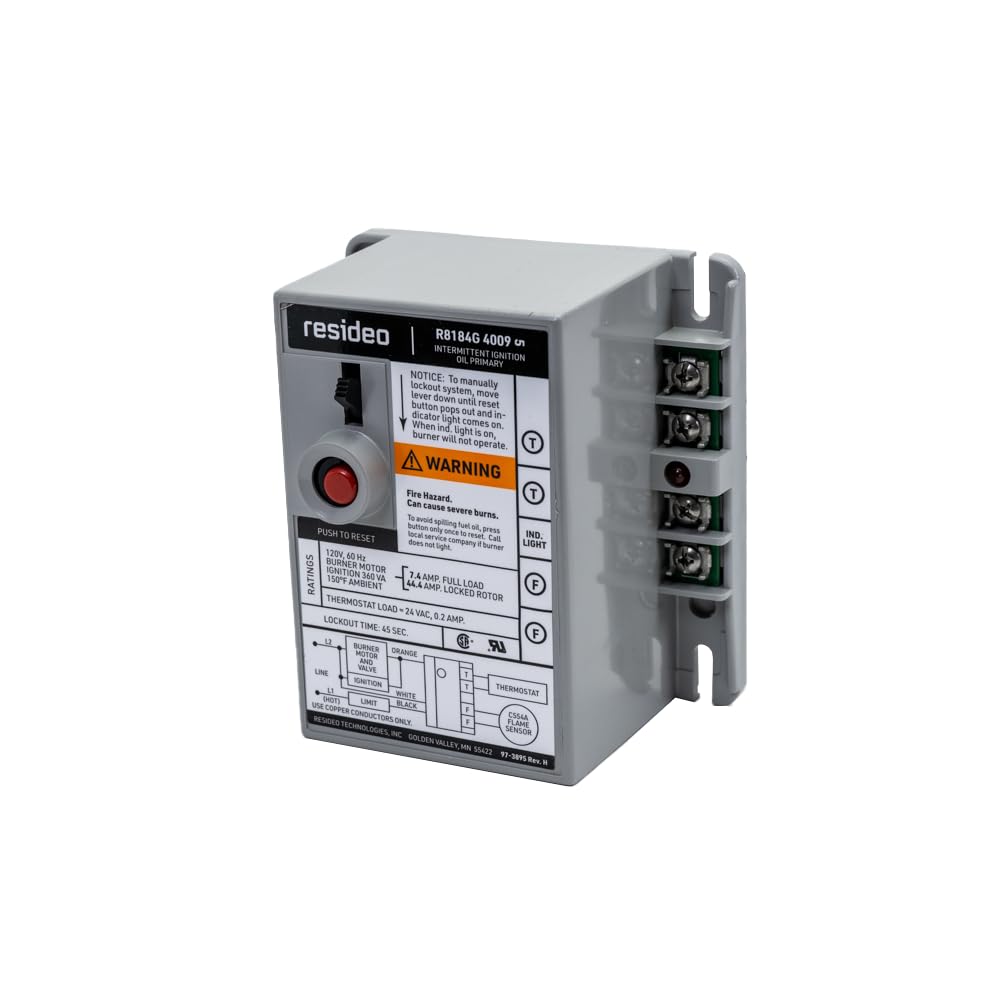 Honeywell R8184G4009 Control de quemador de aceite, internacional