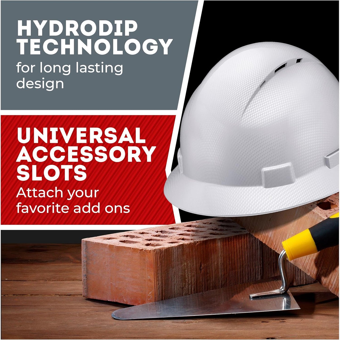 Acerpal Casco duro OSHA con diseño de fibra de carbono ventilada de ala completa con suspensión de 6 puntos (opciones 1)