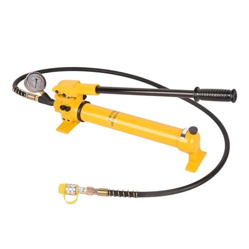 LFGUD Bomba de mano hidráulica de 900 cc 10000 Psi Bomba de elevación hidráulica manual de acción única CP-700B Bomba de elevación hidráulica con medidor de presión