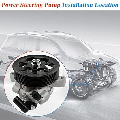 Bomba de dirección asistida 21-5456 con polea para 2006 2007 2008 2009 2010 2011 Civic 1.8L, bomba de asistencia de potencia de calidad OE, reemplazo OE 21-5456 55-5822 56110-RNA-A01 36-21556 °C 68