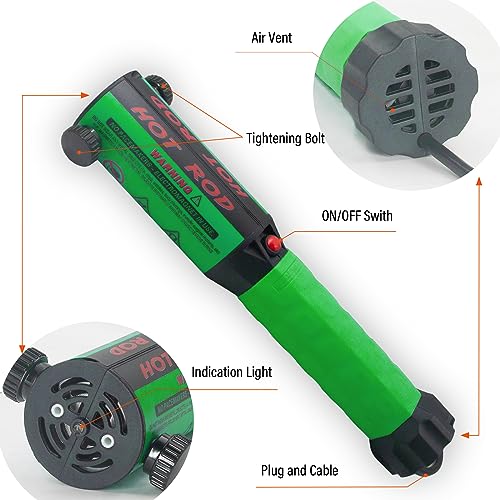 Solary - Herramienta de calentador de inducción magnético de mano de 1200 W y 110 V con 12 bocinas para extracción de tornillos oxidados (verde)