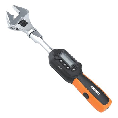 NAVAC NTW1 - Llave dinamométrica digital - Mandíbula ajustable - Lectura digital - Memoria de configuración de par - Dirección dual - Unidades de medición seleccionables - Luces indicadoras y sonido