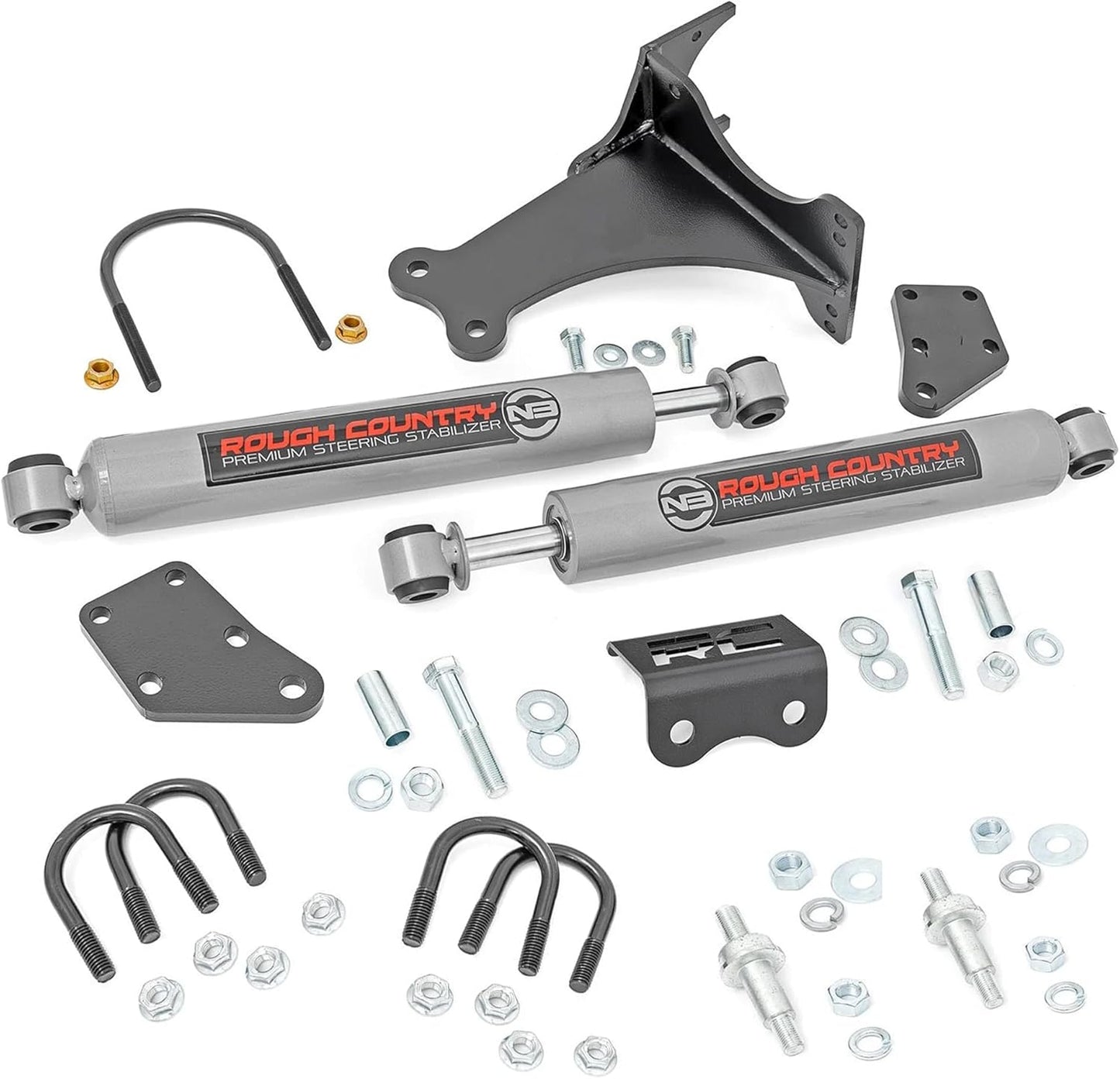 Rough Country Estabilizador de dirección dual N3 para Ford Super Duty 05-24 - 8749130