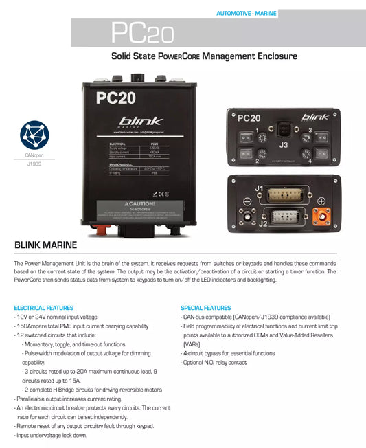 Unidad de administración de energía PowerCore PC20