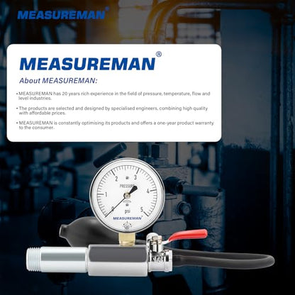 Measureman - Kit de prueba de gas de baja presión MA168