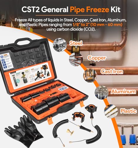 CST2 General Cold Shot - Kit de congelación de tubos, pequeño, negro y naranja