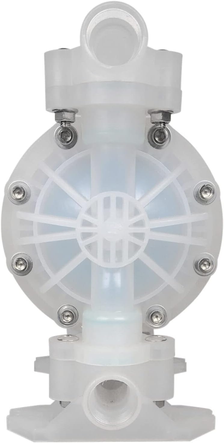Bomba de diafragma de 3t/h de flujo de 0.23 pulgadas NPT de doble diafragma de 101 PSI de plásticos de ingeniería, bomba de transferencia neumática industrial, resistente a la corrosión QBY4-1599