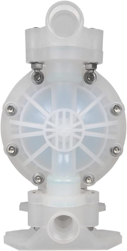 Bomba de diafragma de 3t/h de flujo de 0.23 pulgadas NPT de doble diafragma de 101 PSI de plásticos de ingeniería, bomba de transferencia neumática industrial, resistente a la corrosión QBY4-1599