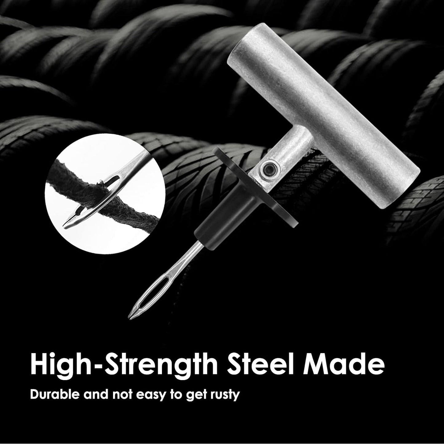 Handfly - Kit de reparación de neumáticos de alta resistencia, kit de 39 tapones de neumáticos para coche, motocicleta, camión, tractor, remolque, RV, ATV, ARB, SUV