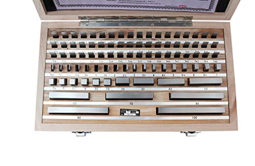 Accusize 0087-2160 - Juego de bloques de calibración métrica, grado 2, estándar alemán Din861 con certificado Mfg, 0087-2160