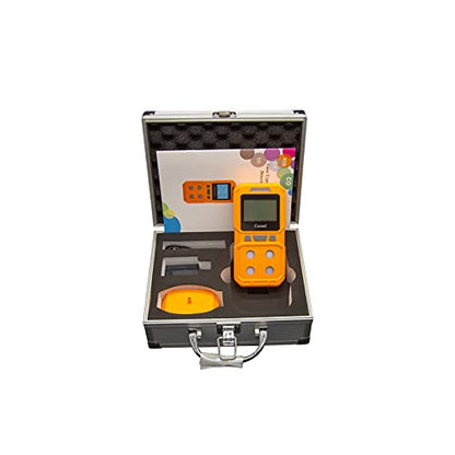 Coreel 4 Monitor de gas, portátil CO, H2S, O2, EX, medidor detector de gas, listo para usar (naranja)