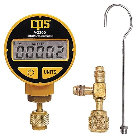 CPS -AO-42500-08 Productos VG200 Medidor de vacío digital portátil, LCD, atmosférico a 0 micras