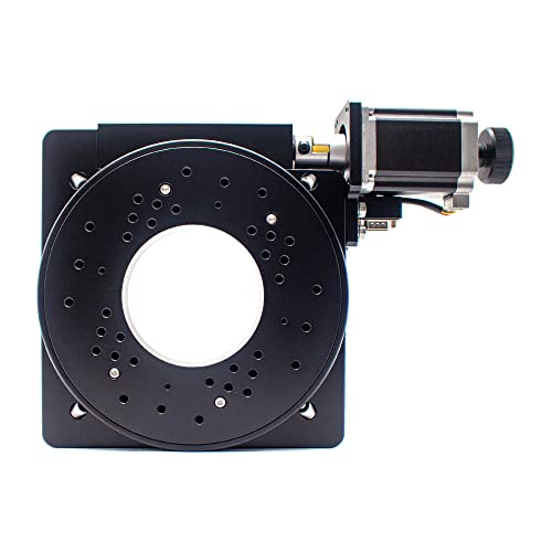 Plataforma giratoria precisa eléctrica, etapa de rotación de laboratorio Etapa de rotación motorizada 200MM Escala de rodamiento PX110-200 (relación de engranaje helicoidal 180: 1)