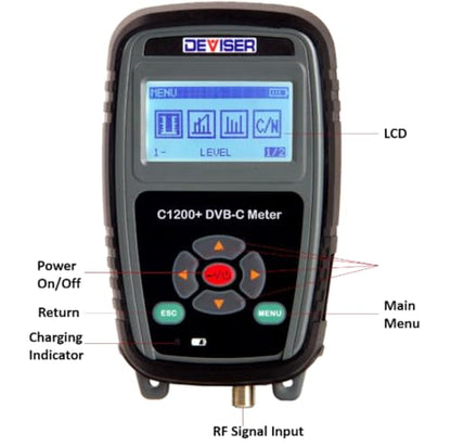 Generic Deviser C1200 DVB-C QAM Medidor (5MHz a 1010MHz)