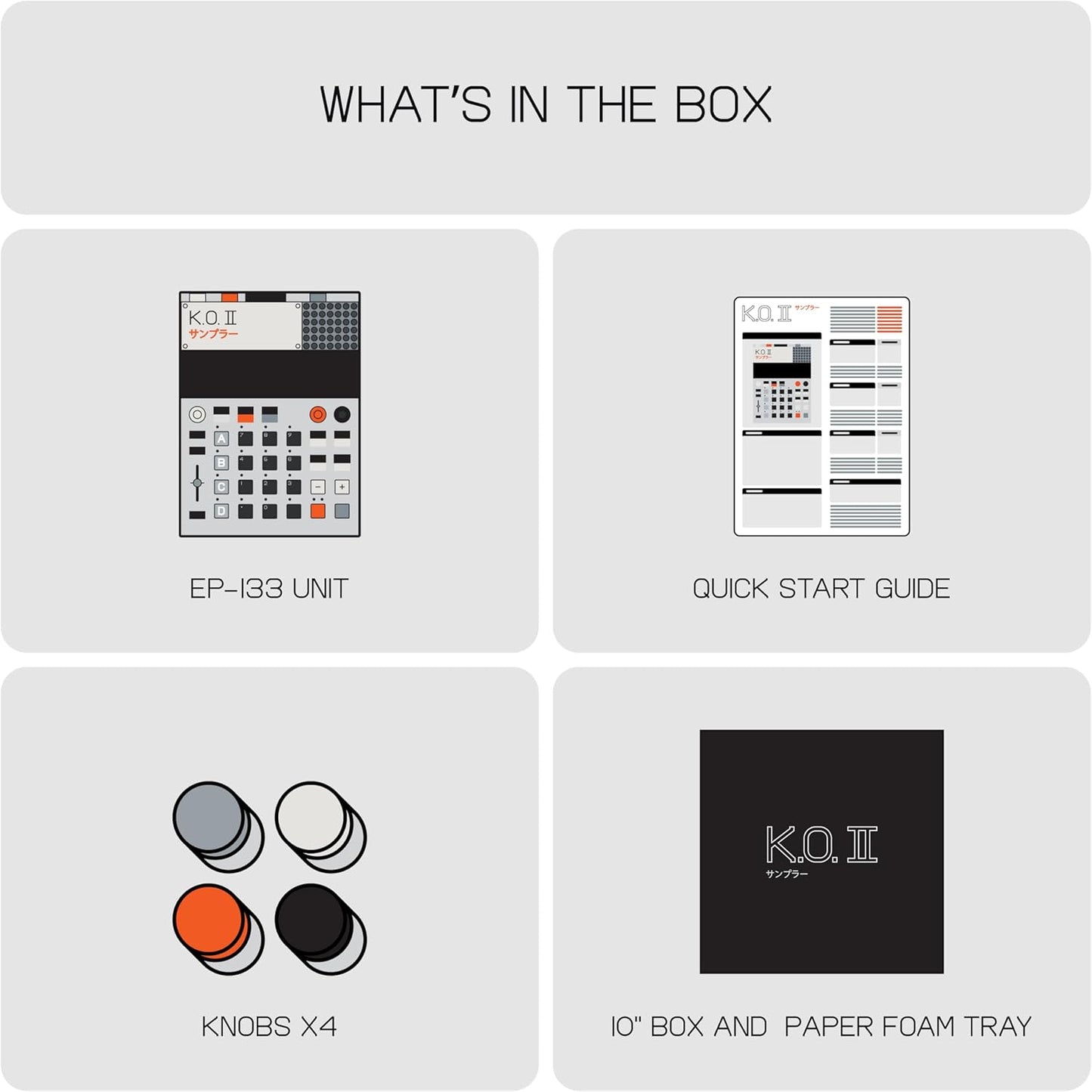 teenage engineering K.O. II sampler, caja de ritmos y secuenciador con micrófono incorporado y efectos (EP-1320)