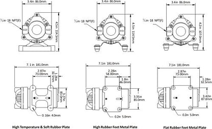 SEAFLO 12V 1.5GPM 120PSI 36-Series Bombas de diafragma de presión de agua pulverizador agrícola autocebante