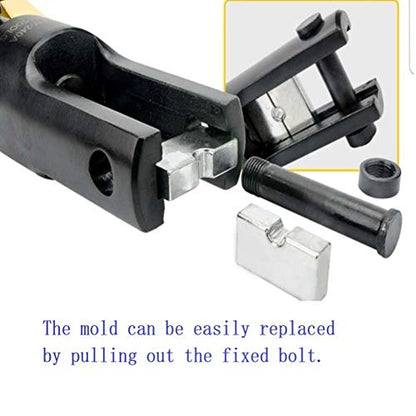 Juego de herramientas para cables hidráulicos industriales de 16 toneladas de 9 AWG a 600 MCM de cable de terminal eléctrico incluye 13 pares de juegos de troqueles