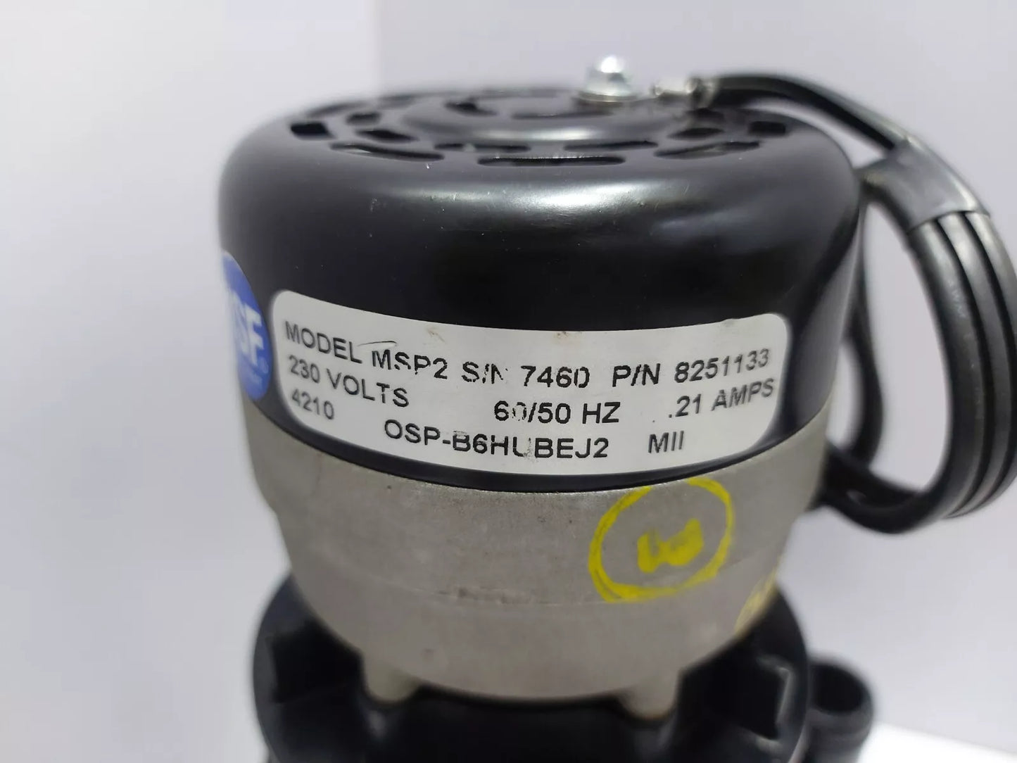 Manitowoc 82-5113-9 Water Pump MSP2 230V 60/50HZ 8251133