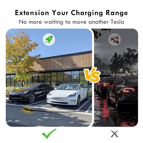 Cable de Extensión para Cargador Tesla 20 pies 50A 240V 12KW, Compatible con Tesla Gen 3 y Todos los Modelos, Incluyendo Cybertruck