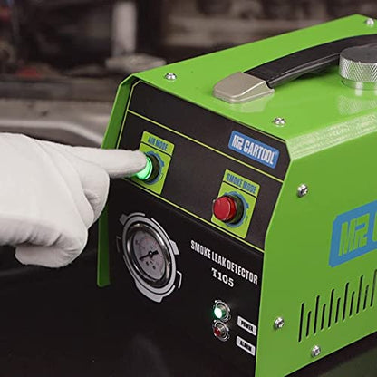 MR CARTOOL T105 Automotriz EVAP máquina de Humo Detector EVAP Automotriz 12V Sistema Tuberías de Coche, Comprobador Fugas Combustible con Medidor Ppresión para Vehículos Motocicletas