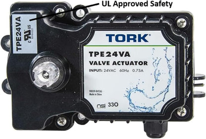 TORK TPE24VA - Actuador de válvula auténtico de 24 voltios, compatible con todos los sistemas de control de 24 VCA, para piscinas, spa, equipos solares, aprobado por UL para seguridad