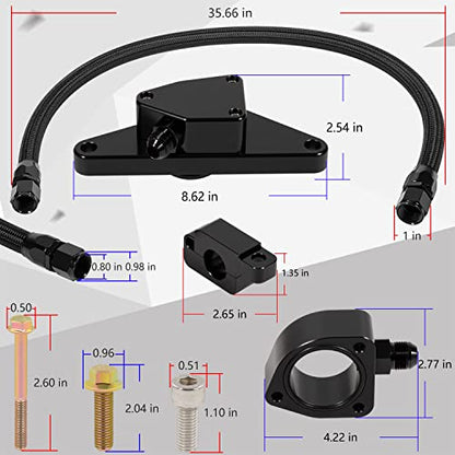 Kit de derivación de refrigerante Cummins compatible con transmisión diésel de 2007.5-2018 Dodge Ram 6.7L Cummins