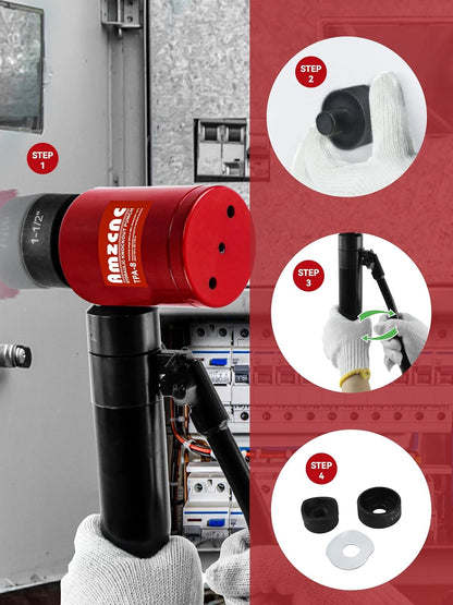 AMZCNC - Kit de perforación hidráulica de rotación de 360° de 1/2 a 2 pulgadas (TPA-8 rojo)