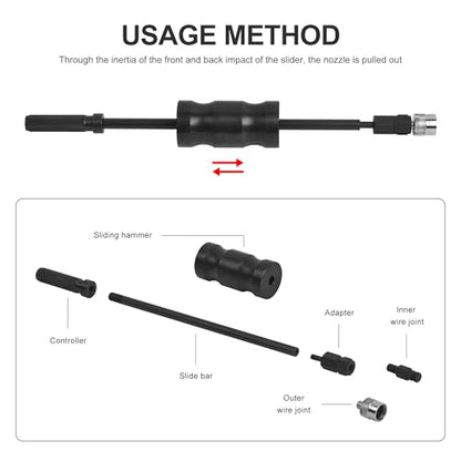 Extractor de inyector diesel y adaptador de carril común Kit de eliminación de martillo deslizante