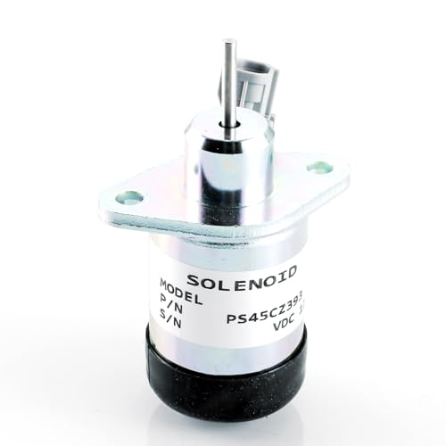 PS45CZ393 - Solenoide de apagado de combustible 1E369-60011 para motor Kubota V2607 V3307 compatible con Linde 1219 Mini excavadora VOLVO55 80D 12VDC