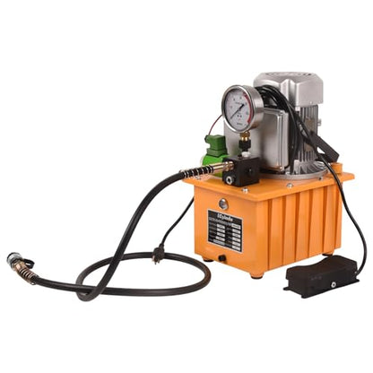LCyindu - Bomba hidráulica eléctrica de 750 W, 2 velocidades, 110 V, 10000 PSI, 8.4 cuartos de galón, válvula solenoide hidráulica, bomba eléctrica hidráulica para perforación, doblado, tomas de