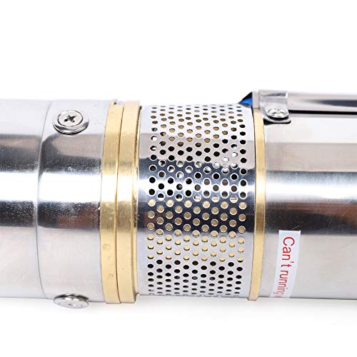 Bomba de agua solar de 3 pulgadas, 48 V, 400 W, 3000 L/H 304, acero inoxidable, sumergible, bomba de pozo profundo sumergible con controlador MPPT, controlador MPPT, kit de bomba de agua solar