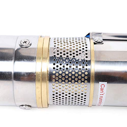 Bomba de agua solar de 3 pulgadas, 48 V, 400 W, 3000 L/H 304, acero inoxidable, sumergible, bomba de pozo profundo sumergible con controlador MPPT, controlador MPPT, kit de bomba de agua solar