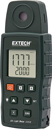 Extech UV510 Verde Medidor de luz - Fotómetro (58 mm, 25 mm, 141 mm, 160 g, AAA, Batería)
