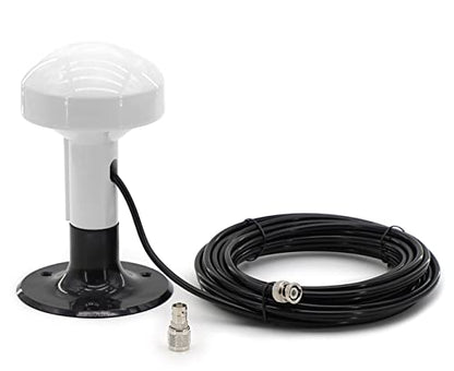 Antena GPS marina reemplazo de antena para Garmin GPSMAP GDU GNC NavTalk Pilot StreetPilot AIS barco navegación receptor Fishfinder Sounder+cable de 26 pies conector TNC adaptador BNC+base de