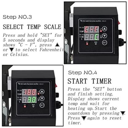 1 pieza de repuesto digital panel accesorio máquina 1400W controlador de temperatura 110V enchufe de EE. UU., negro