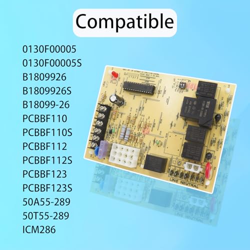 Placa de control de horno 50A55-743, repuesto para placa de circuito de control de horno Amana/Goodman PCBBF112S 0130F00005S B18099-26 B1809926S PCBBF123S