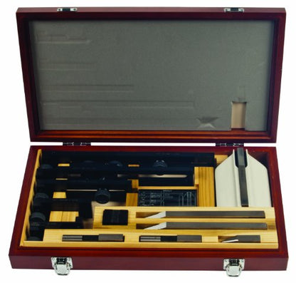 Mitutoyo 516-605, juego de accesorios de bloque de calibre rectangular, métrico, 14 piezas, para bloques de más de 100 mm