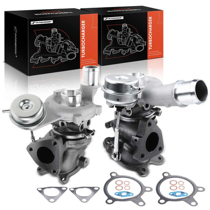 A-Premium - Kit completo de turbocompresor turbo izquierdo y derecho, con actuador y junta de desagüe, compatible con Ford Explorer, Flex, interceptor policial, Tauro, MKS, MKT, 3.5L, repuesto #