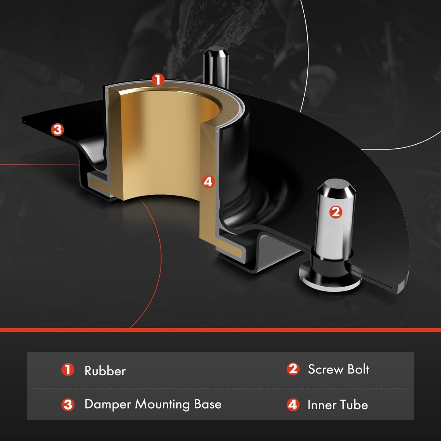 A-Premium Soporte de suspensión para conductor o pasajero delantero compatible con Toyota Highlander 2014-2019 L4 2.7L V6 3.5L