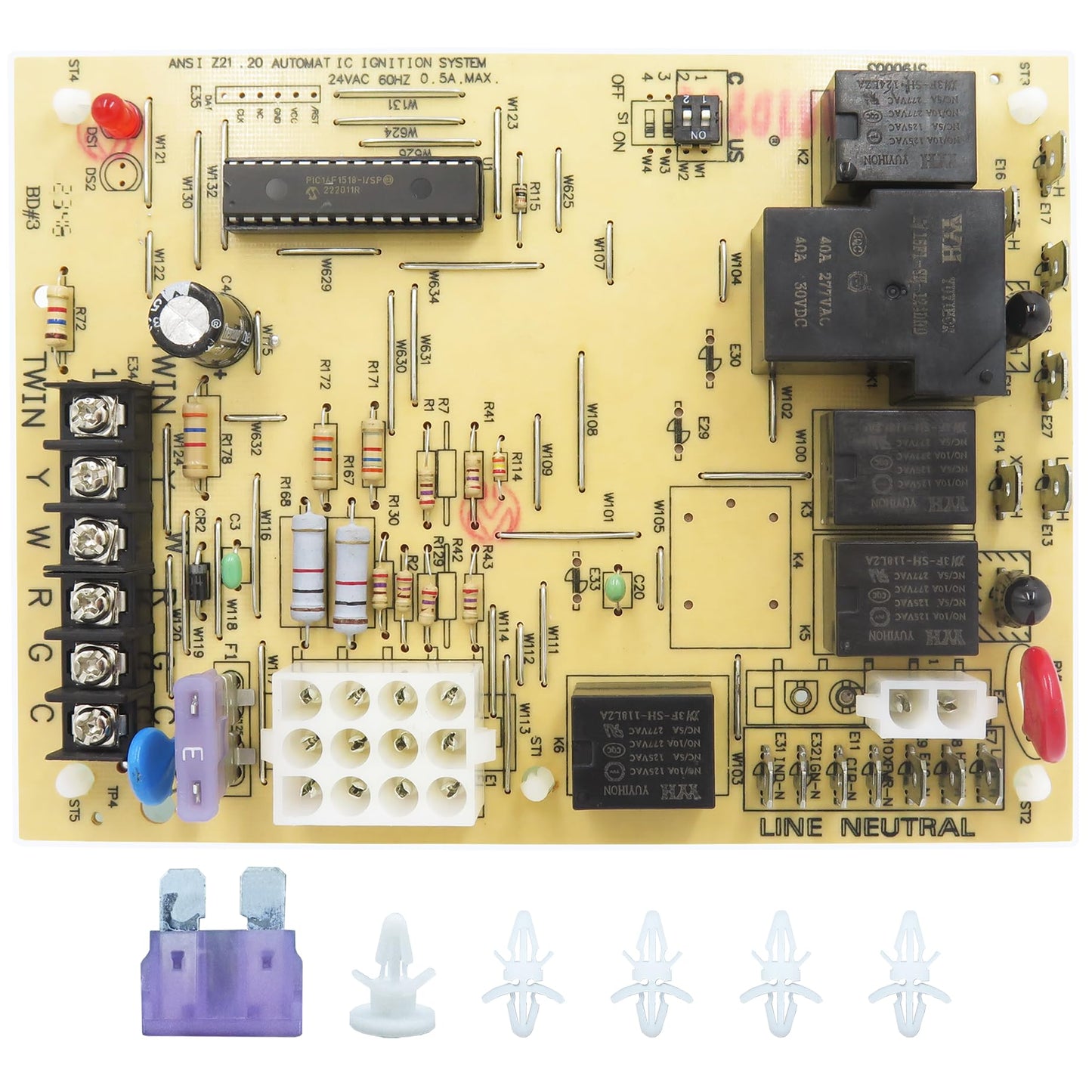 Placa de control de horno 50A55-743, repuesto para placa de circuito de control de horno Amana/Goodman PCBBF112S 0130F00005S B18099-26 B1809926S PCBBF123S