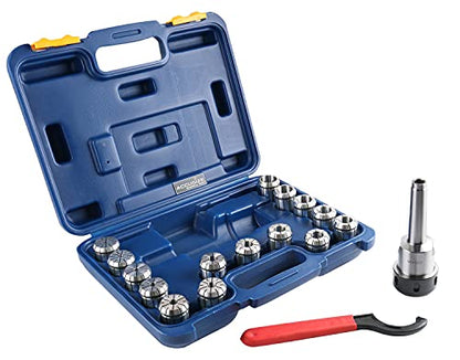 Accusize Industrial Tools MT3-OZ25 Juego de pinzas de 15 piezas, 1/8 a 1 pulgada, 1 portabrocas cónico Morse #3, 1 llave inglesa, 0223-0364