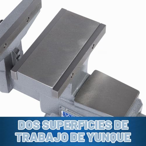 Wilton Tornillo de banco reversible, 8 pulgadas de ancho de mandíbula, 9-1/4 pulgadas y 14-1/2 pulgadas de apertura de mandíbula, garganta de 4-3/4 pulgadas (modelo 4800R)