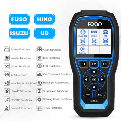 FCAR F506 Heavy Duty Truck OBD Scanner All Systems HD Diesel ABS SRS Diagnostic
