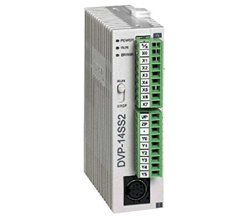 Delta Controlador programable DVP14SS211R (unidad de CPU, 24VDC, 8 entradas, 6 salidas de relé)