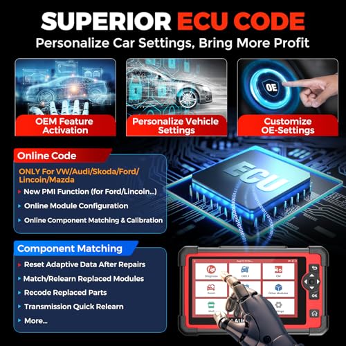 LAUNCH Escáner X431 CRP919E OBD2, Herramienta de Escaneo Bidireccional 2026 como CRP919EBT, CANFD/DoIP/FCA SGW, Código ECU, 35+ Servicios, Pruebas Activas, Diagnóstico Completo del Sistema Todo en Uno