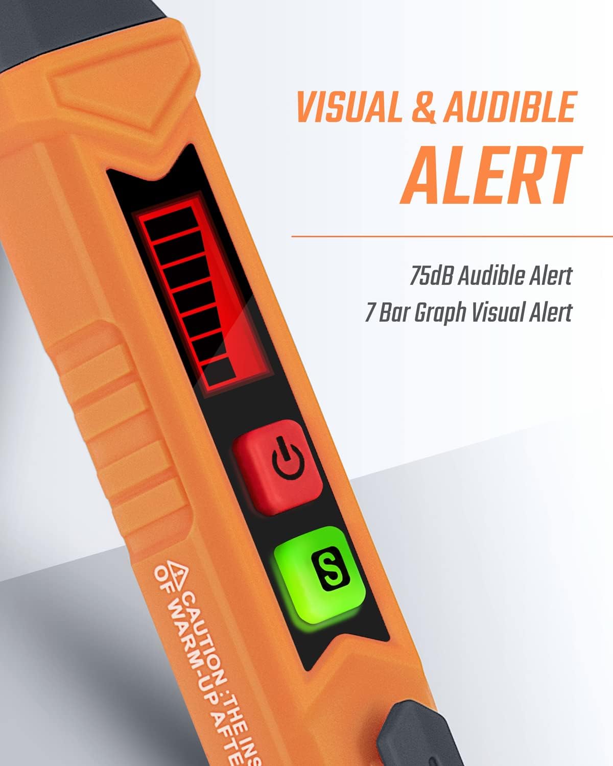 PT199 Detector de fugas de gas natural con alarma audible y visual, sniffer de gas portátil para localizar fuentes combustibles como metano, propano para el hogar (incluye batería x2), naranja